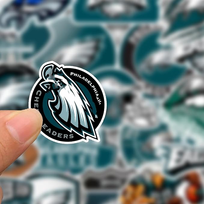SUNSAIL 25 PCS Philadelphia Stickers Decal for Eagles Stickers Pack Football Stickers for Water Bottle, Laptop, Bicycle, Computer, Motorcycle, Travel Case, Car Decal Decoration Sticker